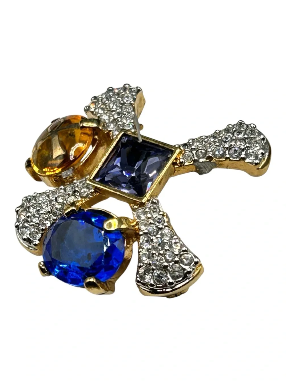 Retired Swarovski Byzantine Jeweled Rhinestone Cross and Ankh